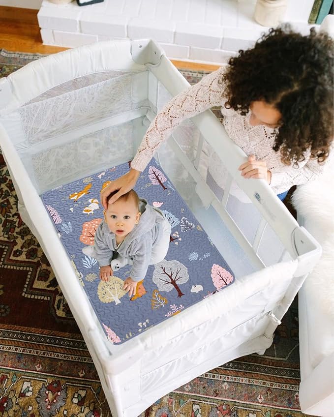 Padded Pack n Play Sheets Breathable Thick Pack and Play Mattress Protector - Image 7