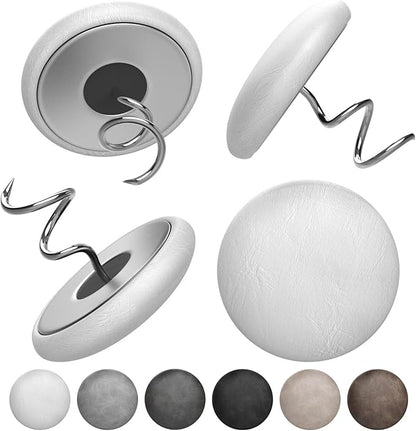 Leather Upholstery Twist Pins for Bed Skirts – 12 Pack Fabric Holders and Tacks by MAICOBI