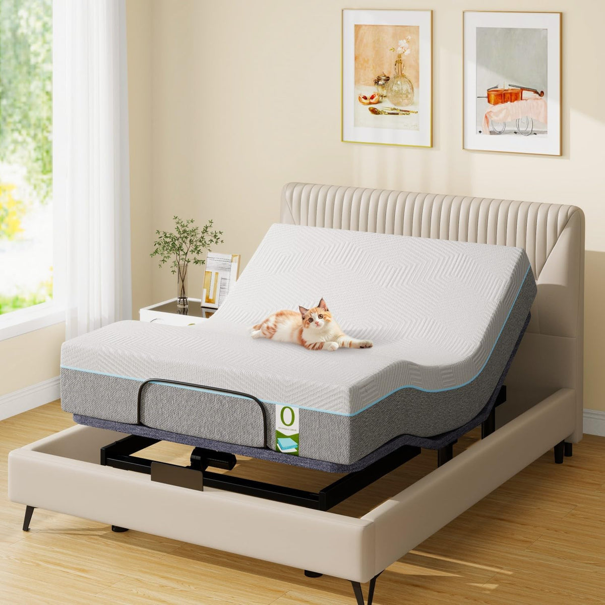 vipbear adjustable bed base full massage with 12", view 9