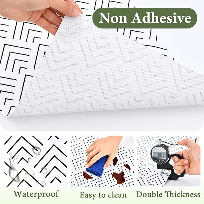 Shelf Liner for Kitchen Cabinets Non Adhesive Drawer Liner Non-Slip Thickened - Image 3