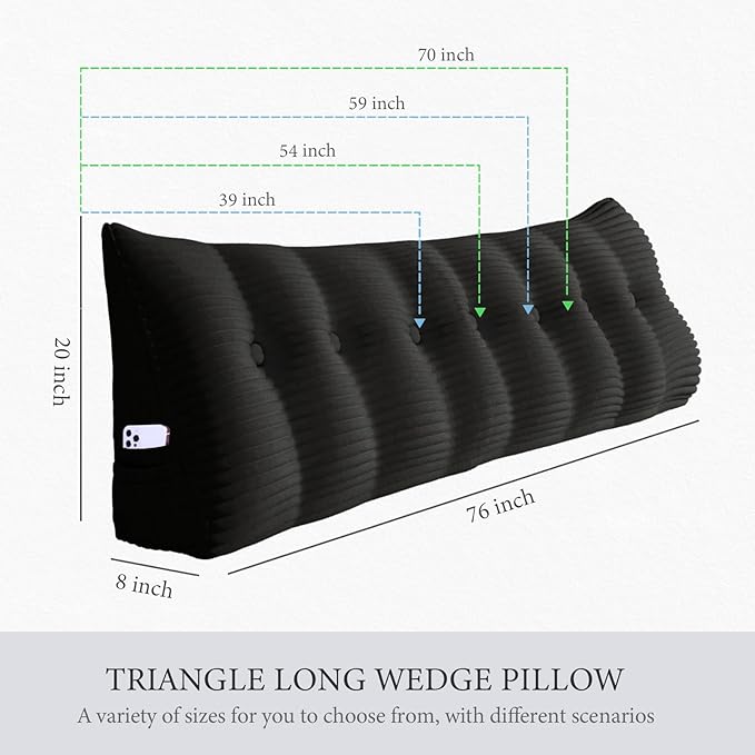 Wedge Headboard Pillow Dorm Room Reading Pillow Back Support - Image 5