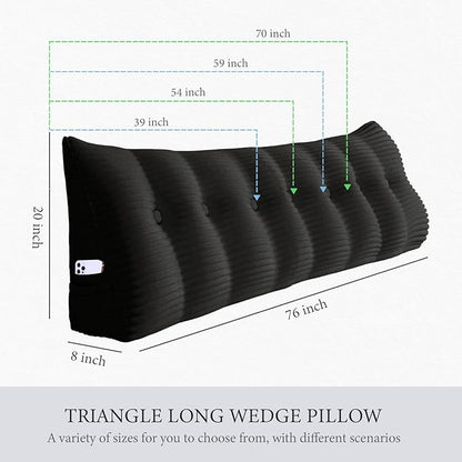 8 lbs Thickened Wedge Pillow Headboard Body Positioner Triangular Reading - Image 6