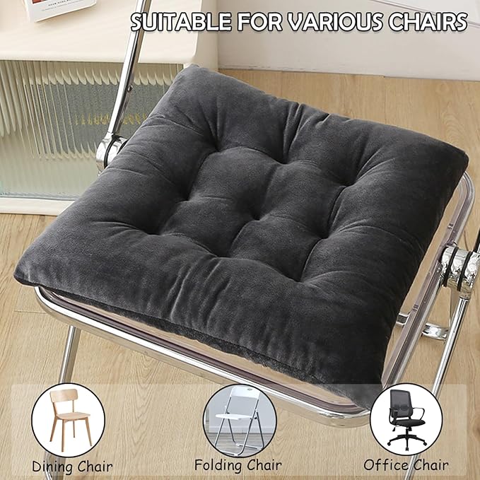 2 Pack Square Seat Cushion Chair Pads - Image 5