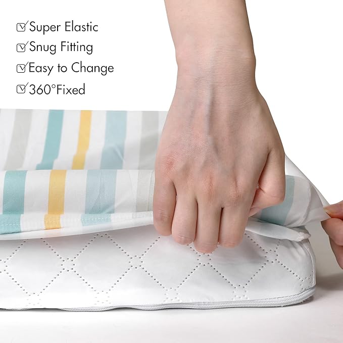 Gllquen Baby Bassinet Sheets 4 Pack, Breathable Cozy Fitted Mattress Sheet - Image 7