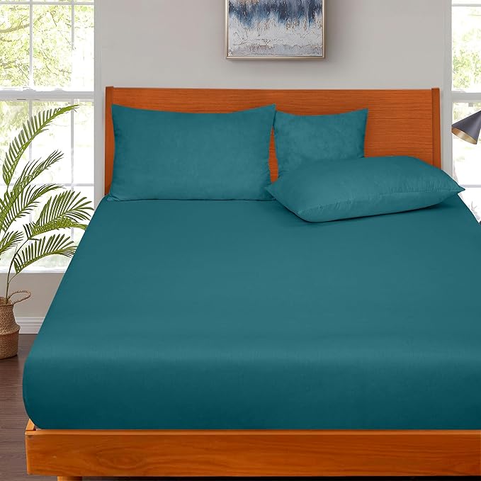 ROYALE LINENS 300 Thread Count 100% Long Staple Combed Cotton Fitted Sheet Twin - Image 5