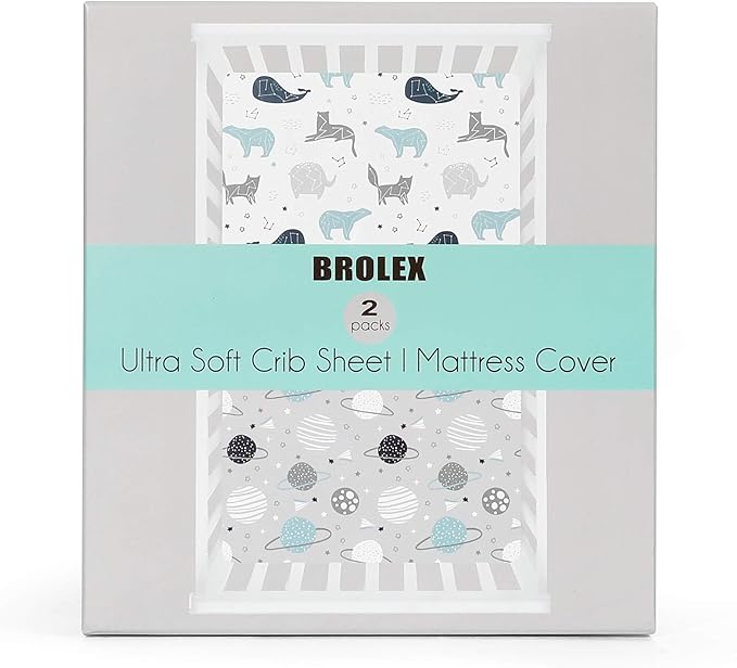 BROLEX Baby Fitted Crib Sheets: Kid Crib Sheets - Image 2