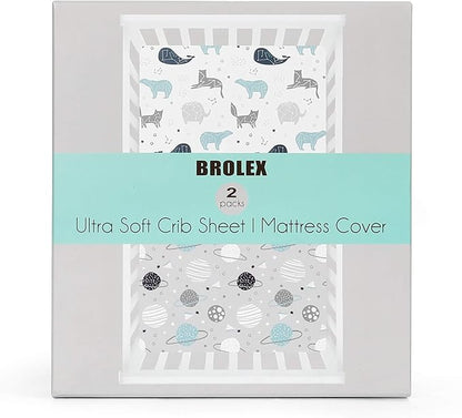 BROLEX Baby Fitted Crib Sheets: Kid Crib Sheets - Image 2