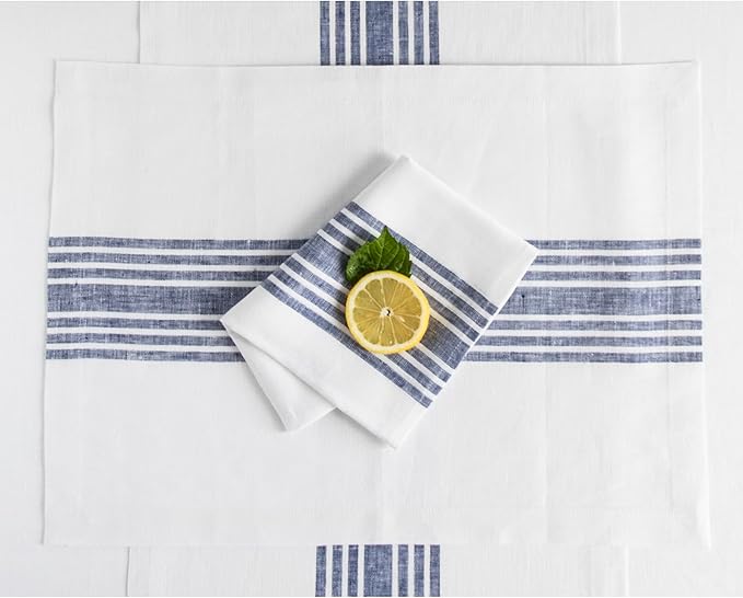 Solino Home Stripe Linen Table Runner 120 Inches Long - Image 9