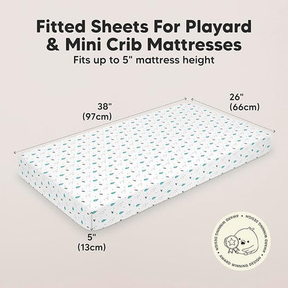 2-Pack Mini Crib Sheets Fitted - Image 3