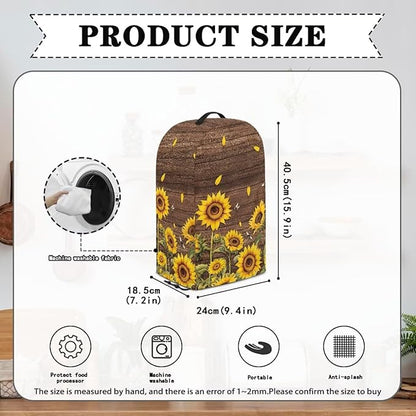 Sunflower Wood Grains Kitchen Blender Food Processor Dust Cover - Image 6