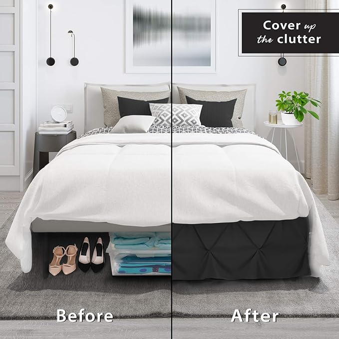 Nestl Pinch Pleat Twin Bed Skirt - Image 4