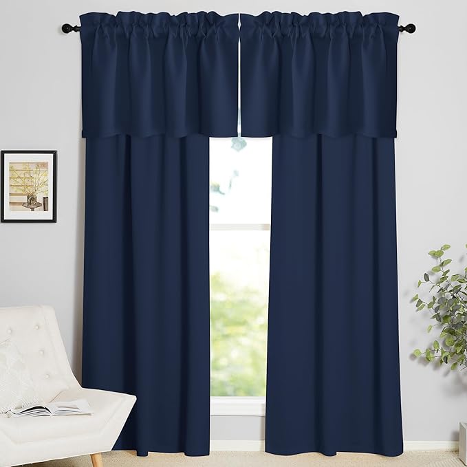 NICETOWN Navy Valance Curtains 16 inches Long - Image 6