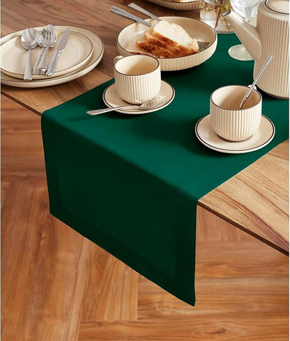 Solino Home Linen Green Table Runner 120 Inches Long - Image 2