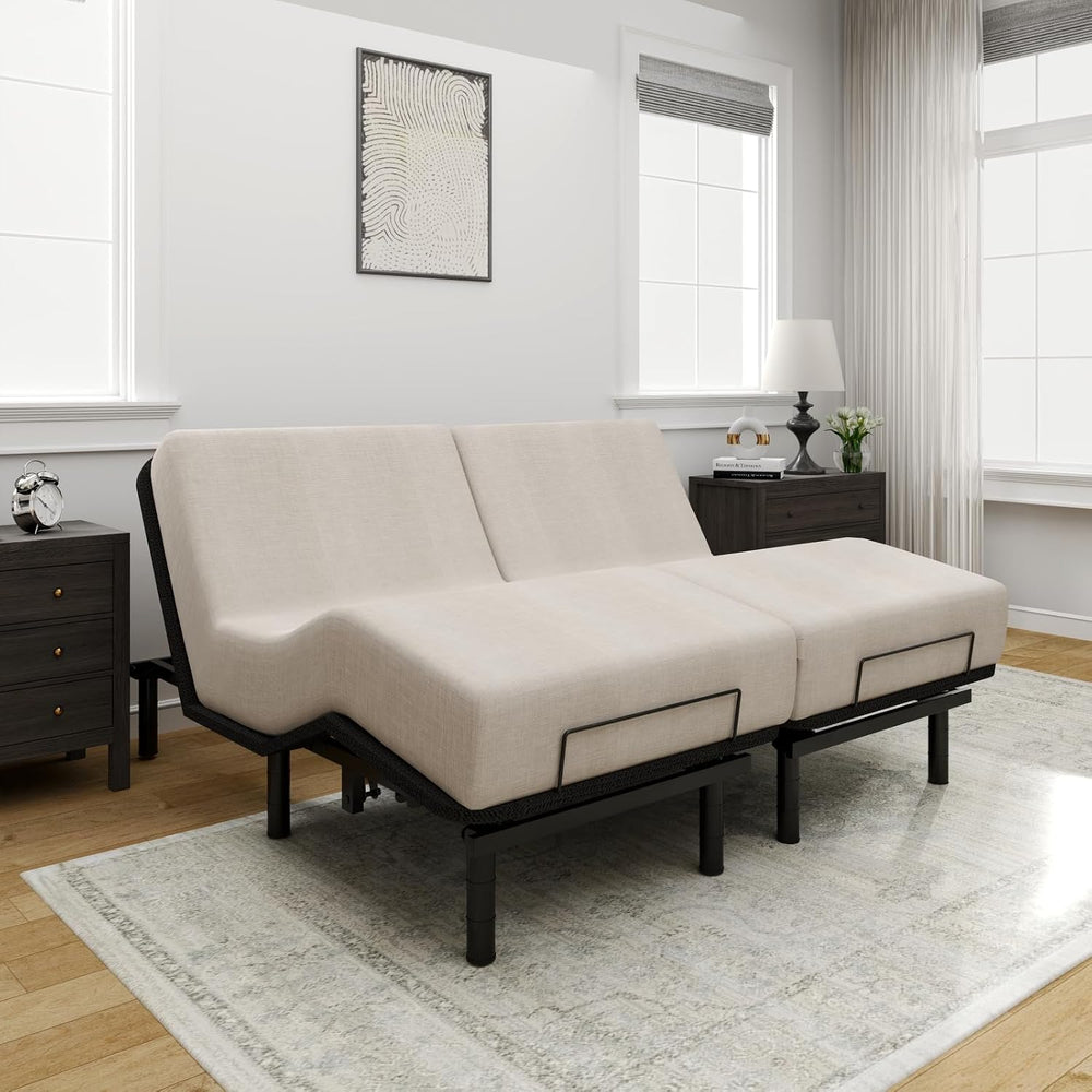 FLEXISPOT Split King Adjustable Bed Frame Base, Quiet Motor & Easy Assembly