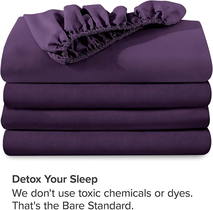 Bare Home 2-Pack Fitted Bottom Sheets Split King - Image 7