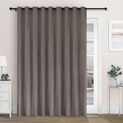 Macochico Extra Wide 100% Blackout Chenille Curtains 100" Wx96 L Thermal Drapes by Macochico