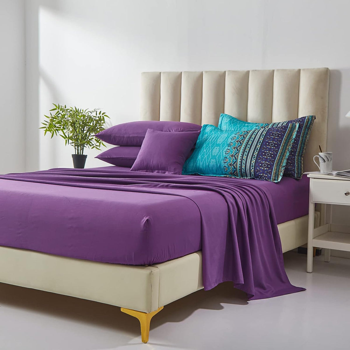 cottolester boho comforter set full size 8 piece, package contents