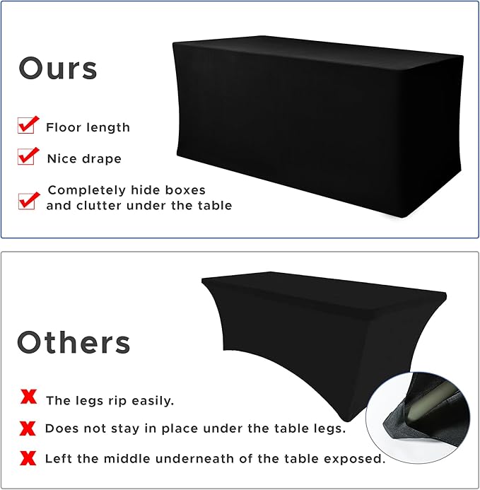 Nasitos Black Fitted Table Covers - Image 5