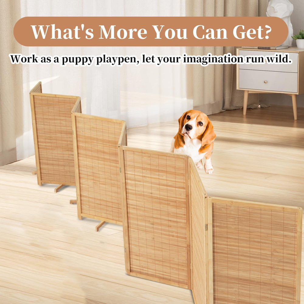 Room Divider Folding Privacy Screens,Hand-Made Natural Bamboo Room Dividers