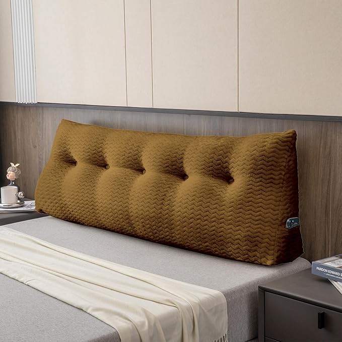 Large Bolster Triangular Headboard Wedge Backrest Positioning Support Bed Rest by ZOEMO