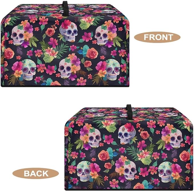 Microwave Oven Cover, Halloween Skull Heat-Resistant Polyester Machine - Image 5