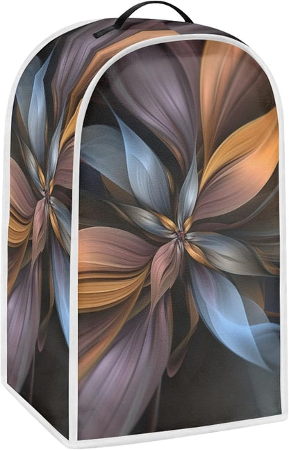 Brown Flower Blender Cover Dust Proof Washable Small Appliance Cover, Durable by HUISEFOR