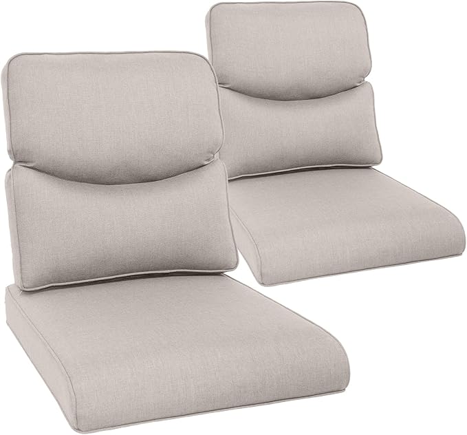 Outdoor Chair Cushion Set of 2, Waterproof Outdoor Seat Cushions 25x22 by moosprr