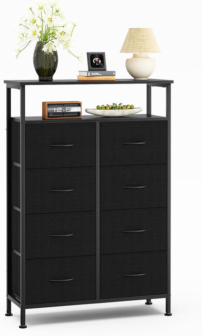dumos tall 8 drawer dresser for bedroom, storage, main product view