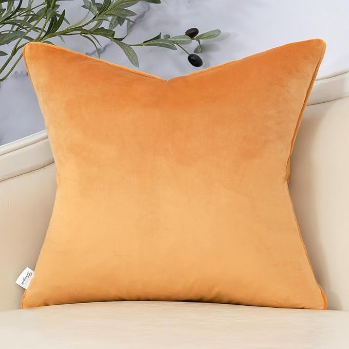 Yangest Orange Yellow Twigs Throw Pillow Cover Velvet Branches Velvet Cushion - Image 2