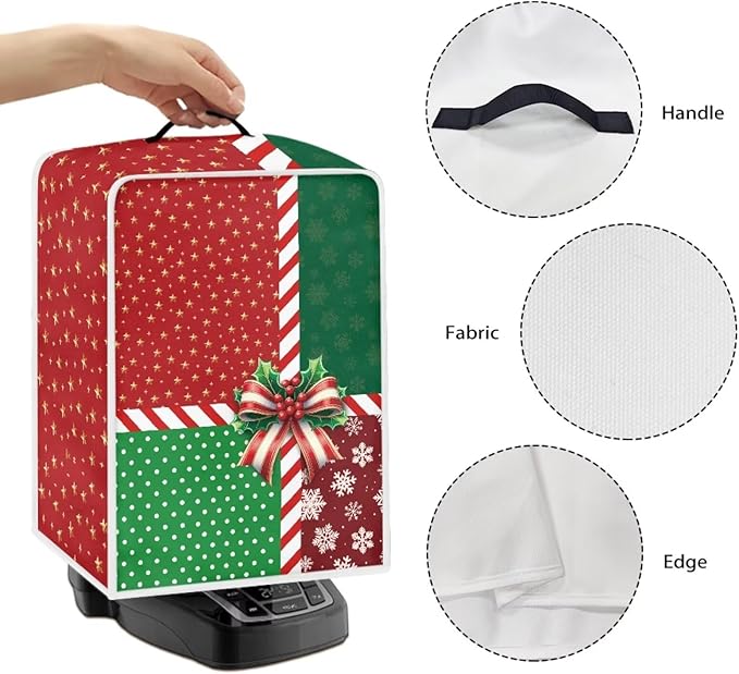 Coffee Maker Cover Christmas Holiday Dust Resistant Small Kitchen Appliance - Image 5