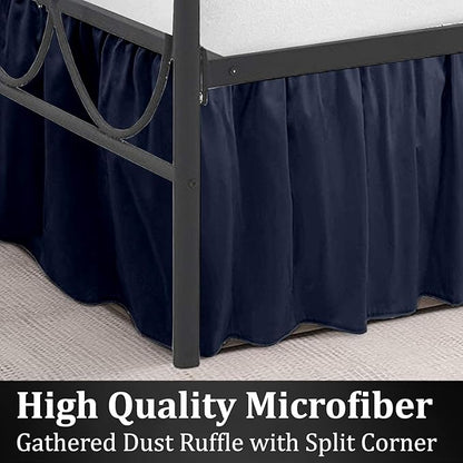 SKY BEDDINGS - Full Size Ruffled Bed Skirt - 12 Inch Drop Dust Ruffle Bed Skirt - Image 4