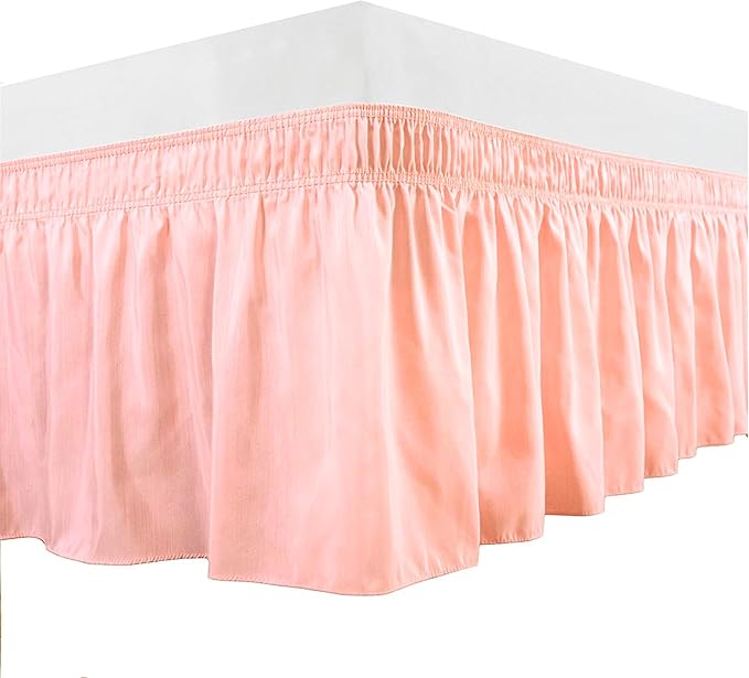 Peach Wrap Around Bed Skirts by Unknown