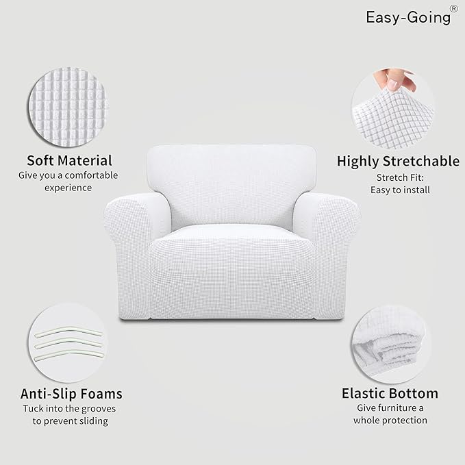 Easy-Going Stretch Oversized Chair Sofa Slipcover 1-Piece Couch Sofa Cover - Image 3