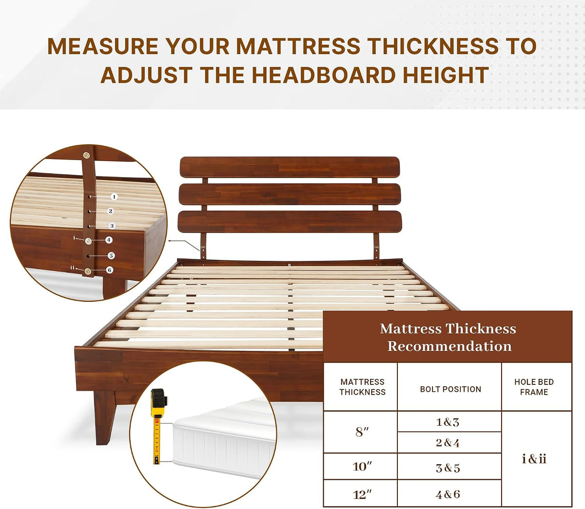 bme caden 15 inch deluxe bed frame with, package contents