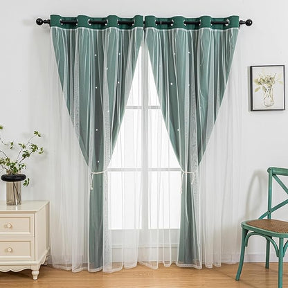 indistar Star Cutout Kids Window Blackout Curtains - Image 7