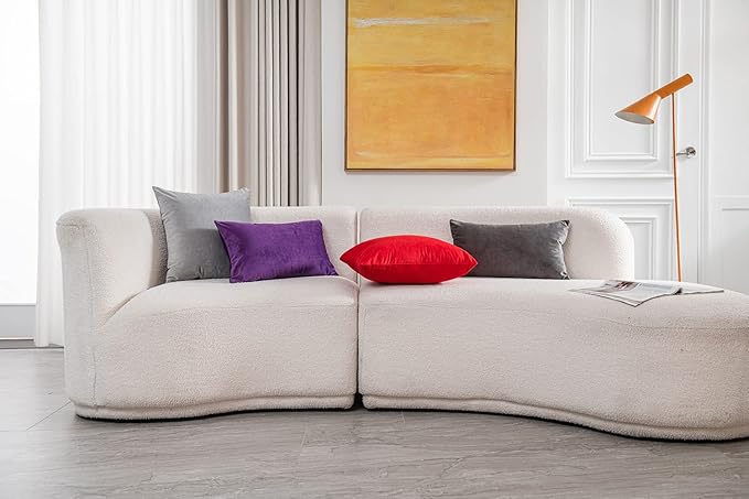 Throw Pillow Covers 12x20 Dark-Grey: 2 Pack Cozy Soft Velvet Rectangular - Image 6