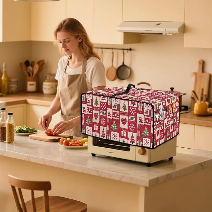 Christmas Decor Air Fryer Toaster Oven Dust Cover Washable Convection Oven - Image 7