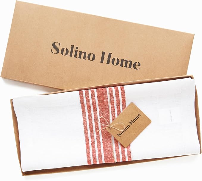 Solino Home Stripe Linen Table Runner 72 Inches Long - Image 5