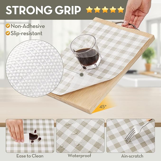 Drawer and Shelf Liner for Kitchen Cabinet Liner Non-Adhesive Non-Slip Shelf - Image 2