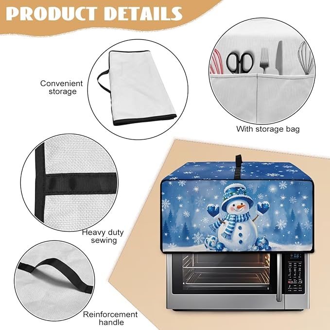 Christmas Toaster Oven Dust Cover Small Kitchen Appliance Cover - Image 5