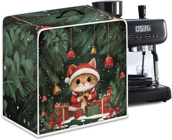 Coffee Maker Cover Christmas Cat Coffee Up Covers Dustproof Protector by Unknown