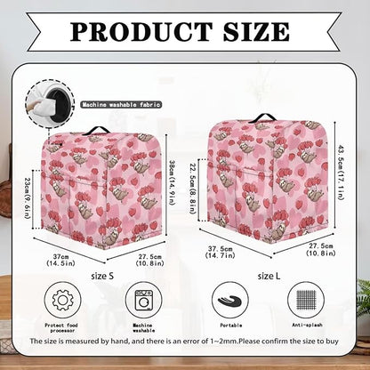 Funny Sloth with Hearts Mixer Cover Stand Mixer Dust Proof Covers with Handle - Image 6