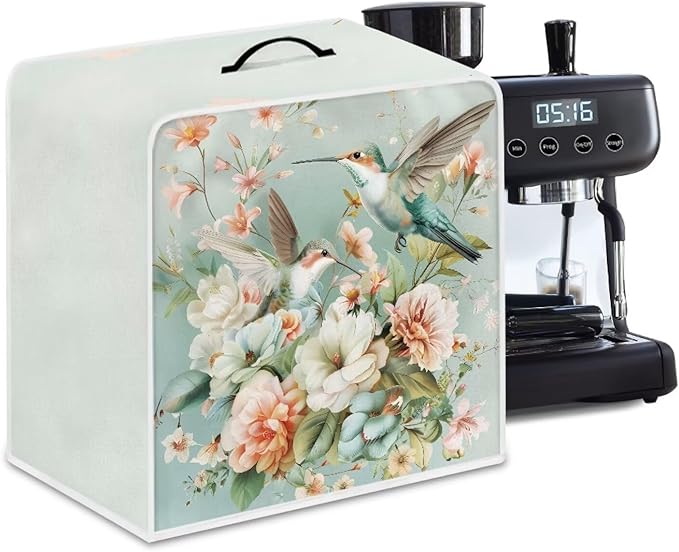 Coffee Maker Covers, Hummingbird Floral Coffee Machine Dust Covers - Image 4