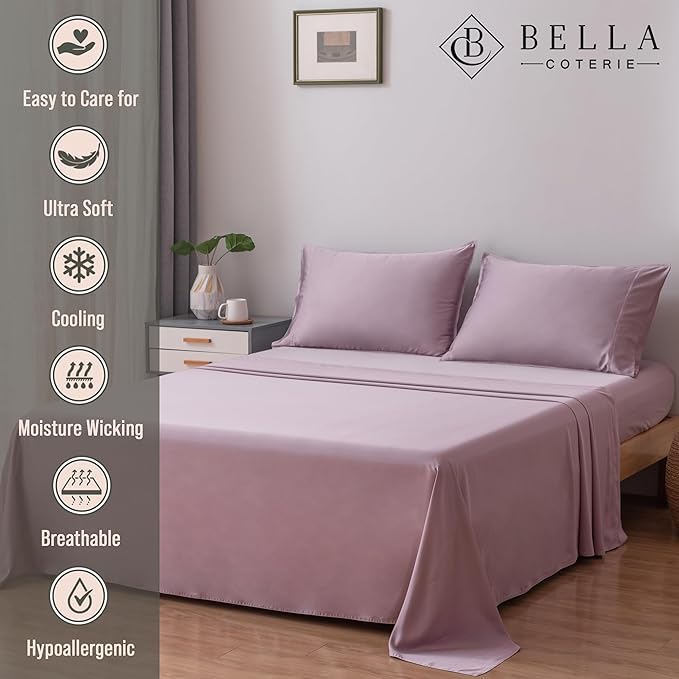 Bella Coterie Luxury Bamboo Viscose King Size Sheet Set | 100% Organically - Image 2