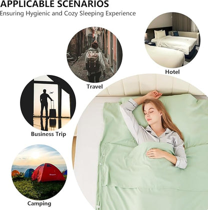 Sleeping Bag Liner Camping Adult Sleep Sack Lightweight Travel Sheet - Image 6