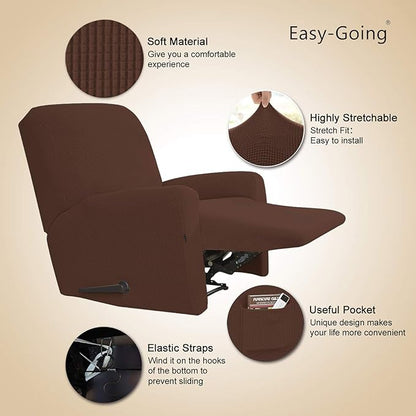 Easy-Going Recliner Stretch Sofa Slipcover Sofa Cover 4-Pieces Furniture - Image 3