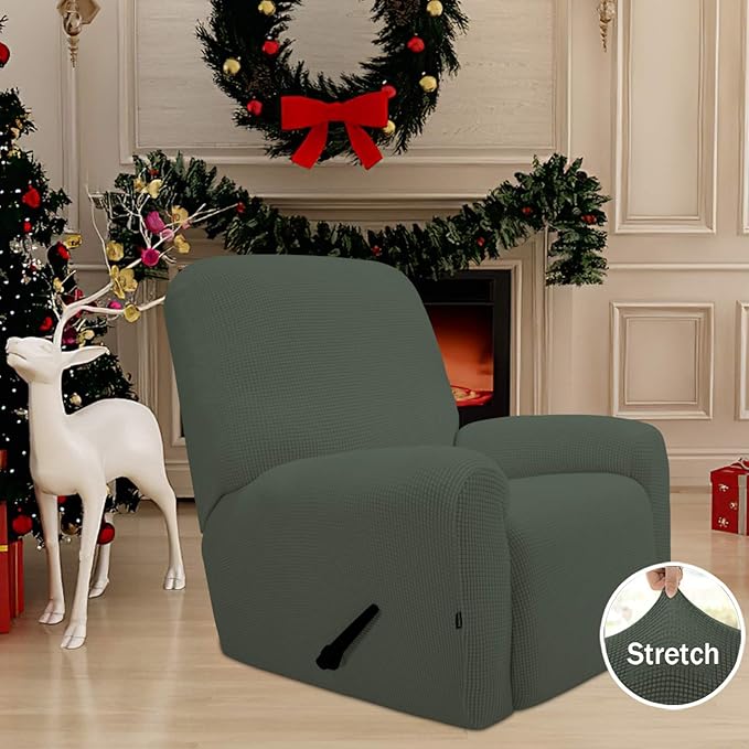 Easy-Going Recliner Stretch Sofa Slipcover Sofa Cover 4-Pieces Furniture - Image 2