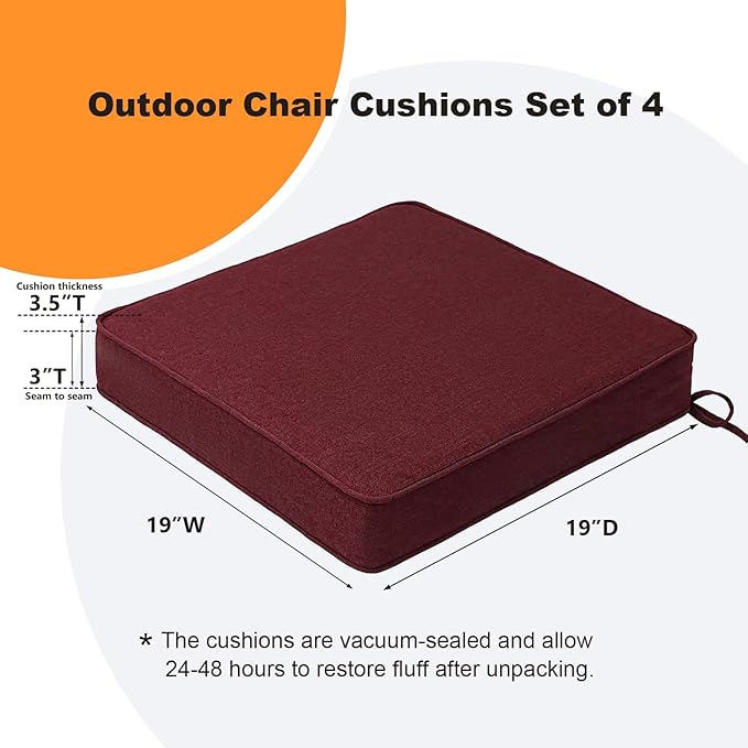 Sunbrella Square Corner Seat Cushions, Indoor Outdoor Water Repellent Universal - Image 6