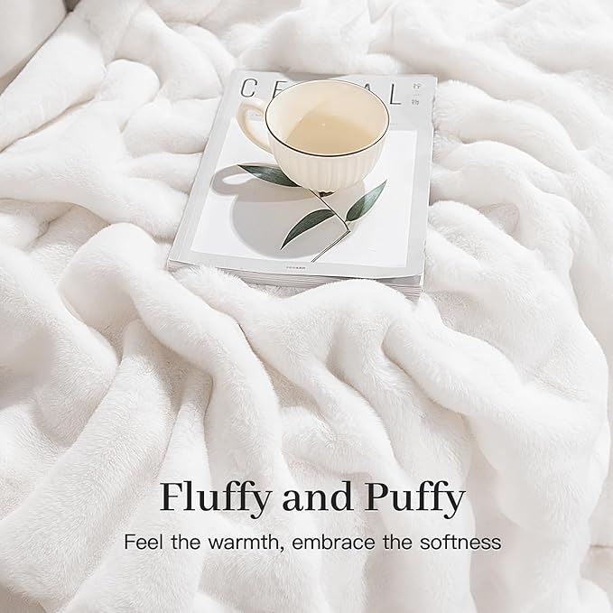 NEXHOME PRO Faux Fur Throw Blanket, Ultra Soft Cozy Warm Fuzzy Fluffy Plush - Image 3