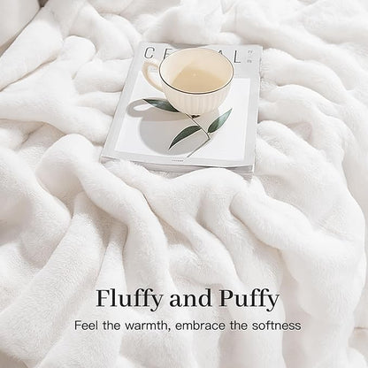 NEXHOME PRO Faux Fur Throw Blanket, Ultra Soft Cozy Warm Fuzzy Fluffy Plush - Image 3
